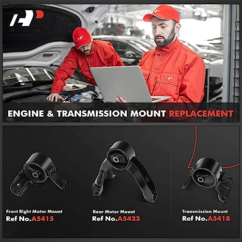 A-Premium مجموعة مثبتات المحرك وناقل الحركة A-Premium 3 قطع متوافقة مع ميتسوبيشي لانسر 2008-2011، أوتلاندر سبورت 2011-2014، RVR 2011-2014، 2.0L، أوتوماتيكي CVT، استبدال # 5105489AE، 5105489AF - Image 2