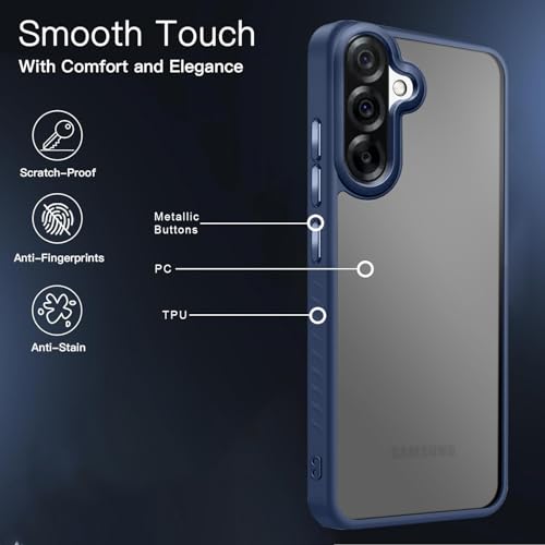 KARWAN®️ Shockproof Back Case Cover for Samsung Galaxy A36 | Camera Protection Bump |Shockproof Back Case Cover for Samsung Galaxy A36 - Blue - Image 4
