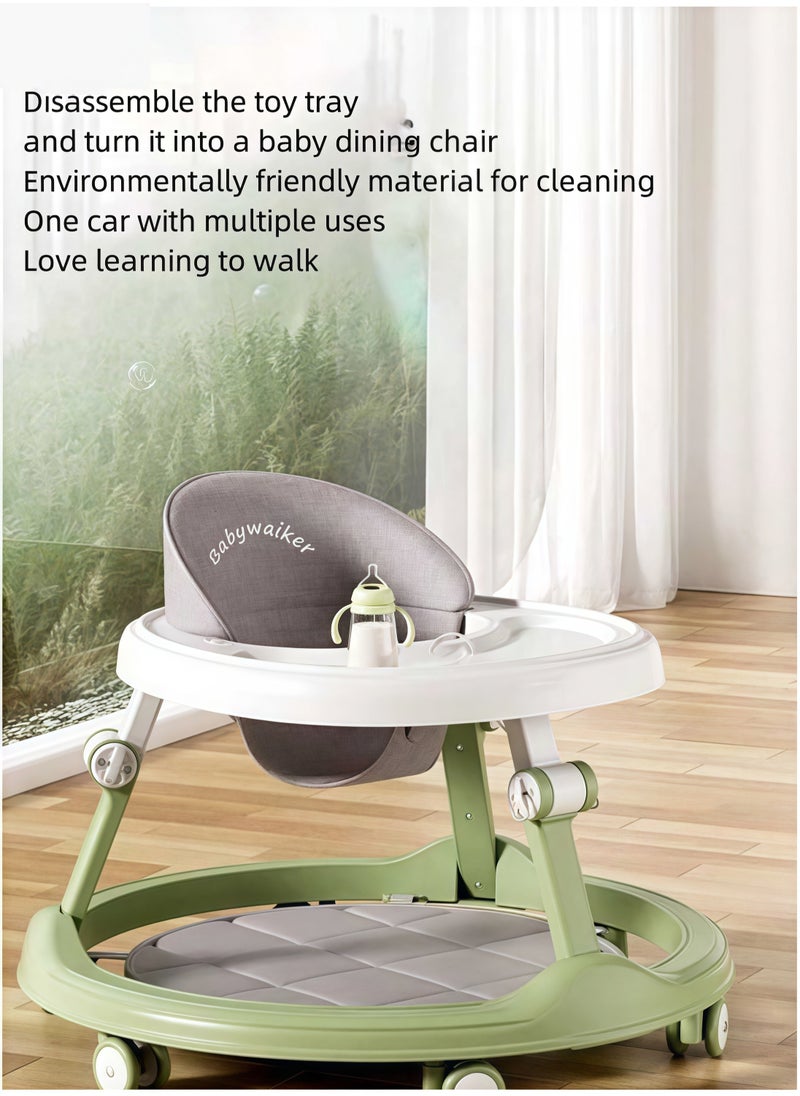 Vinnatsu Baby Walker,Foldable Baby Walkers with Foot Pads and Baby Activity Center with Music Toys Tray,Crotch 5-Gear Height Adjustable for Boys Girls 7-18 Months  - Image 3