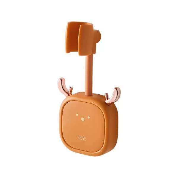 NVF Cute Deer Shower Rack Universal 360 Degree Adjustable Rotatable Removable Shower Head Bracket Handheld Bracket Adjustable Height Shower Holder - Image 1