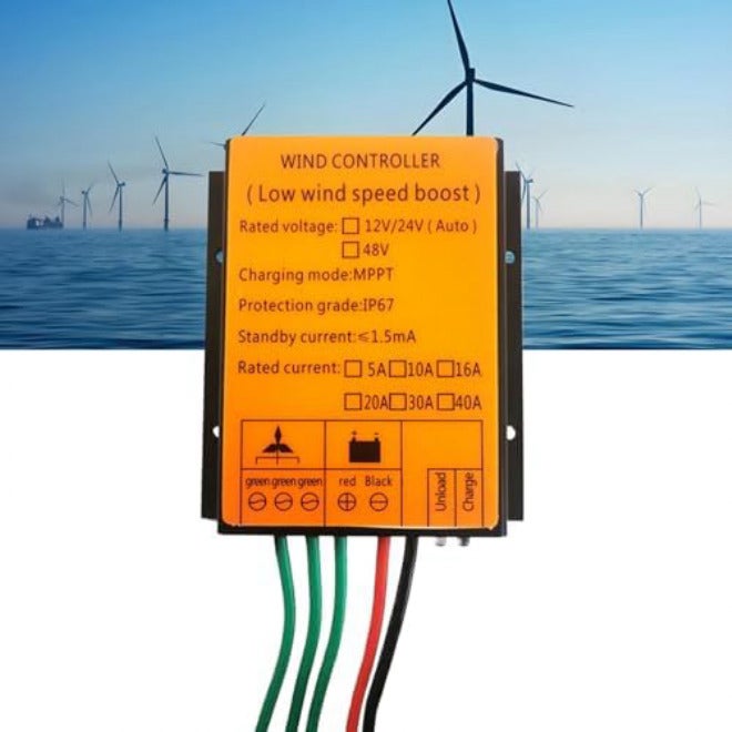 12000W Wind Turbine Controller 12V/24V, 16A-40A for Horizontal & Vertical Wind Turbine Generators, Efficient Renewable Energy Solution, Durable Performance - Image 1