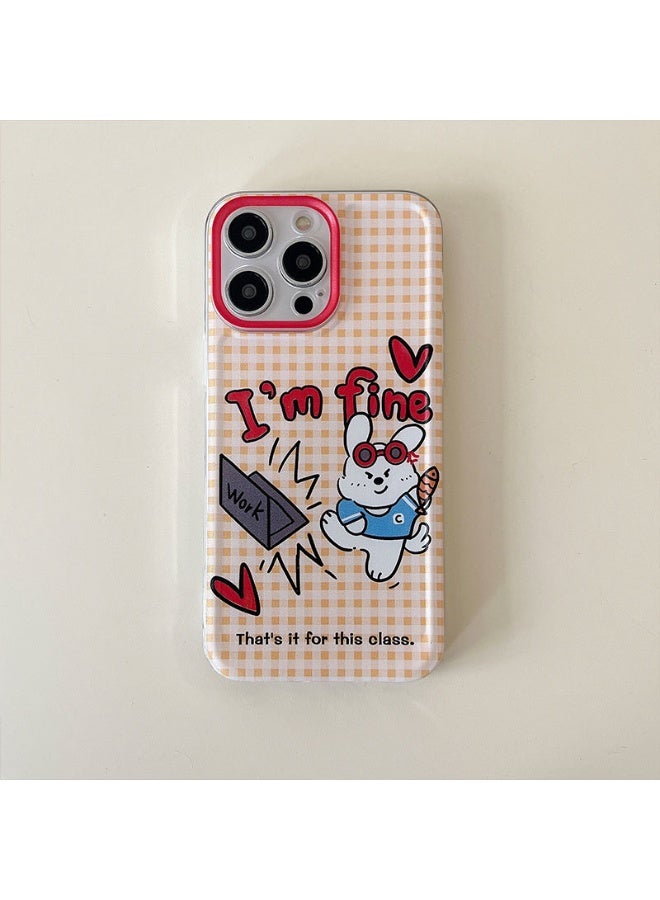 NIBEMINENT The “lazy Rabbit” At Work Protective TPU Case Cover For iPhone 16 Pro, Clear - Image 1