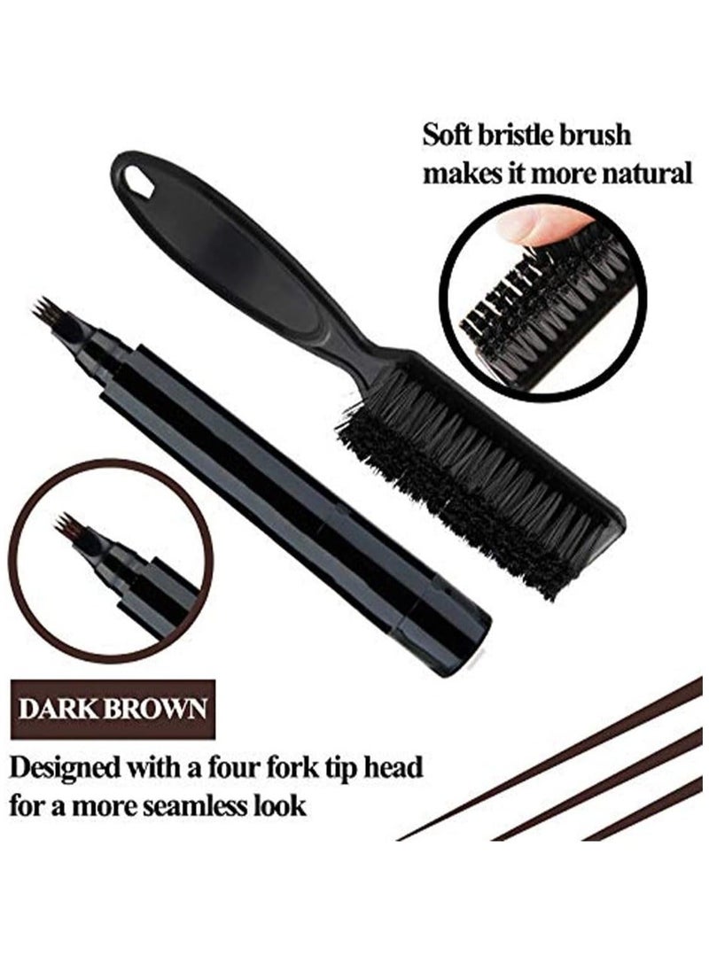 Y&D Beard Pencil Filler for Men, Filling Pen Kit - WaterProof, Long Lasting Coverage & Natural Finish, Moustache Eyebrows Dye Men Bristle Brush Included (Black)  - Image 4