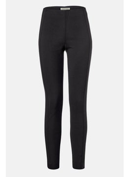 Tchibo Women Slim Fit Solid  Stretchable Trouser Pants, Black  - Image 3