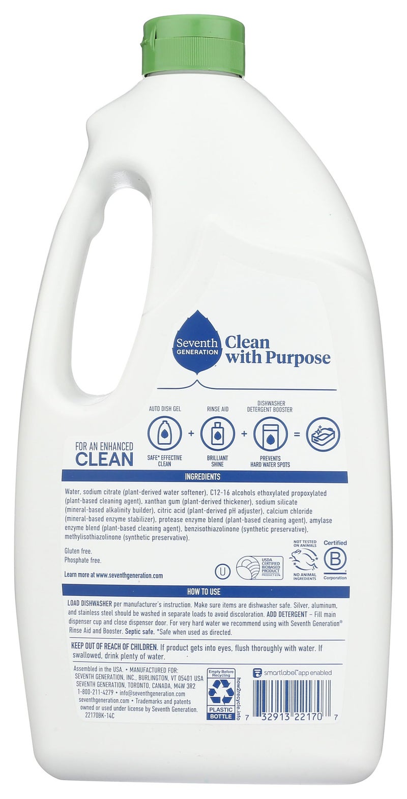 Seventh Generation Free and Clear Dishwasher Detergent Gel 42 Fluid ounce - Image 2