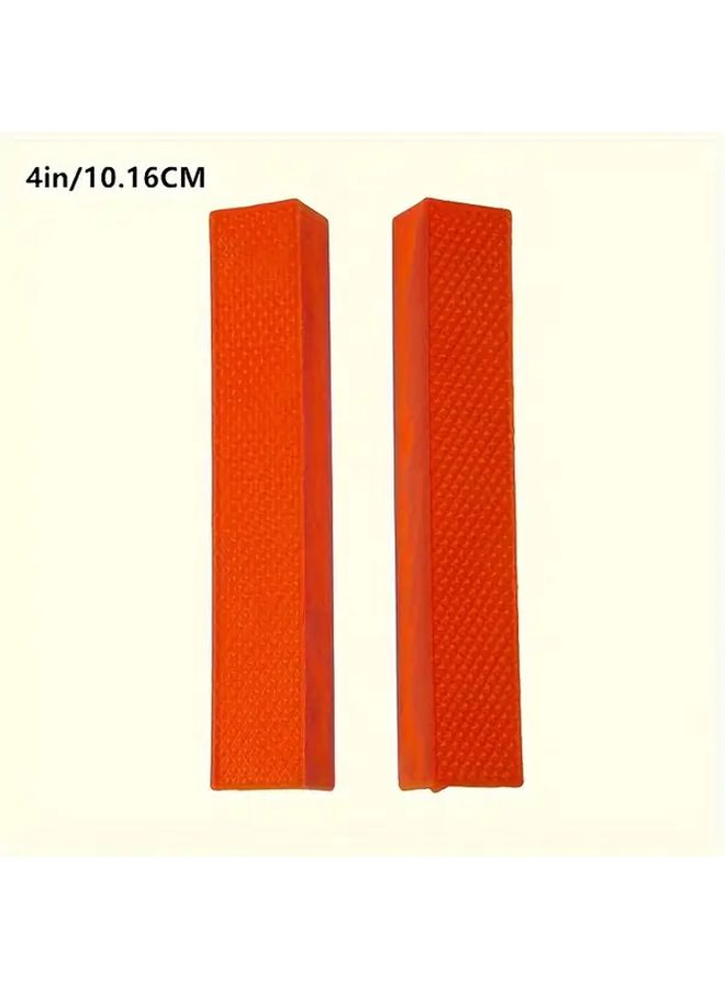 2pcs 4 Inch Magnetic Soft Rubber Tiger Clamp Pads Durable PP Material No Residue Multifunctional Bench Vise Pads for Metalworking Protects Workpieces Red and Black - Image 3
