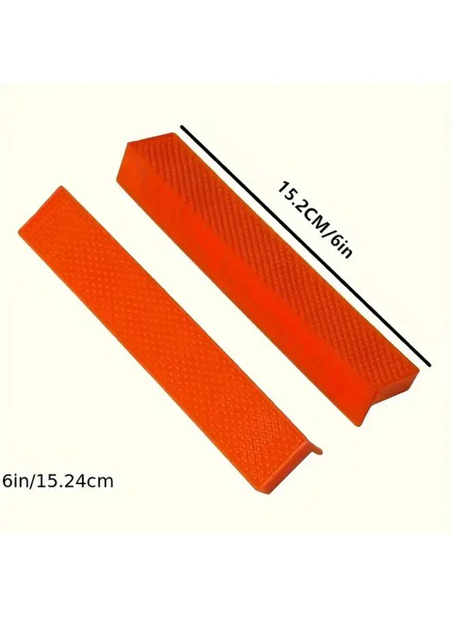 2pcs 4 Inch Magnetic Soft Rubber Tiger Clamp Pads Durable PP Material No Residue Multifunctional Bench Vise Pads for Metalworking Protects Workpieces Red and Black - Image 2