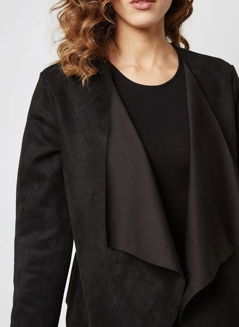 ELLA Suedette Waterfall Jacket