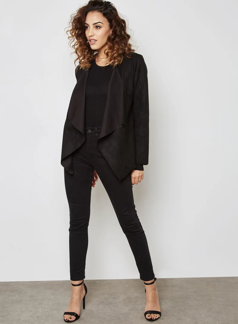 ELLA Suedette Waterfall Jacket