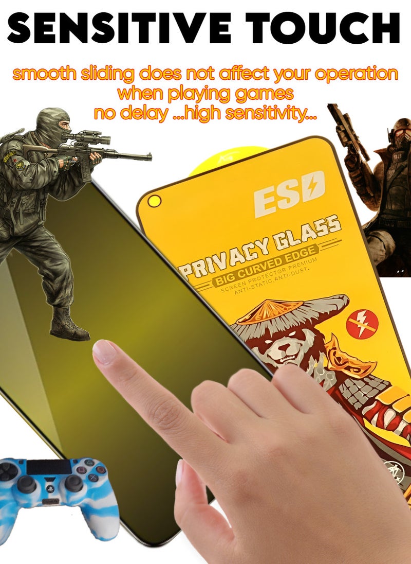 ESD 2 Pieces Tempered Dustproof Privacy Glass Screen Protector Compatible For Samsung Galaxy A60 - Image 3