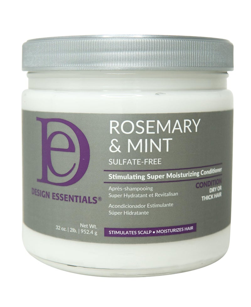 Design Essentials Rosemary & Mint Stimulating Super Moisturizing Conditioner for Dry, Thick, or Brittle Hair; Sulfate-Free, Stimulates Scalp, Moisturizes Hair, 32 Oz - Image 1