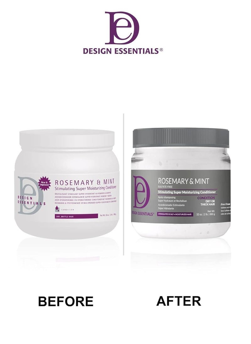 Design Essentials Design Essentials Rosemary & Mint Stimulating Super Moisturizing Conditioner, 32 Ounce Container  - Image 4