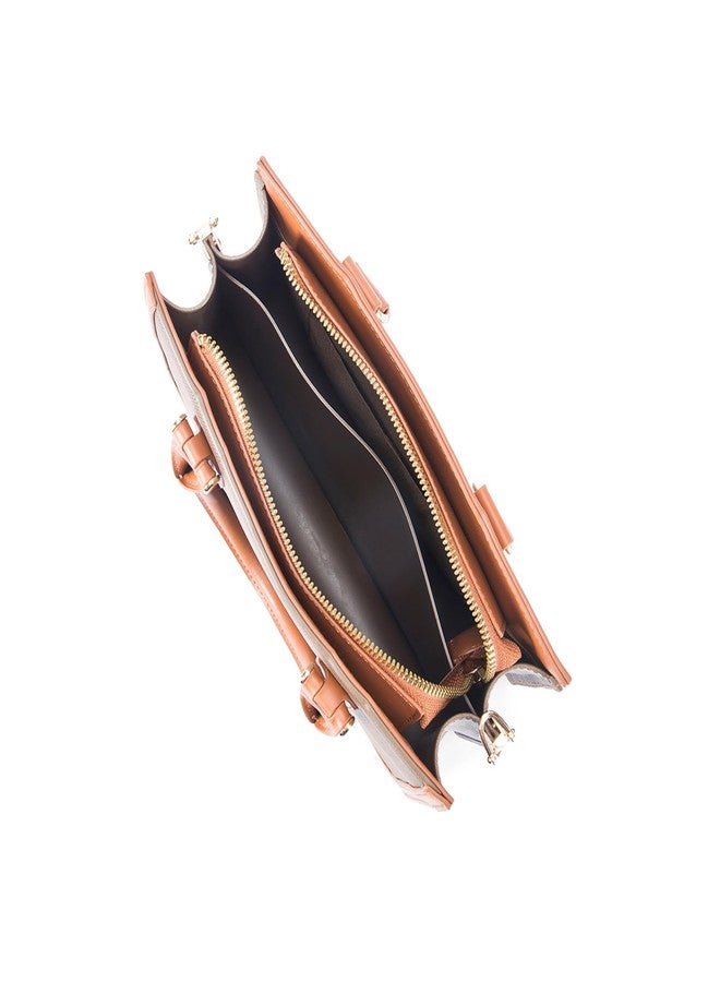 Lino Perros Monroe Petite Coffee Satchel Bag - Image 5