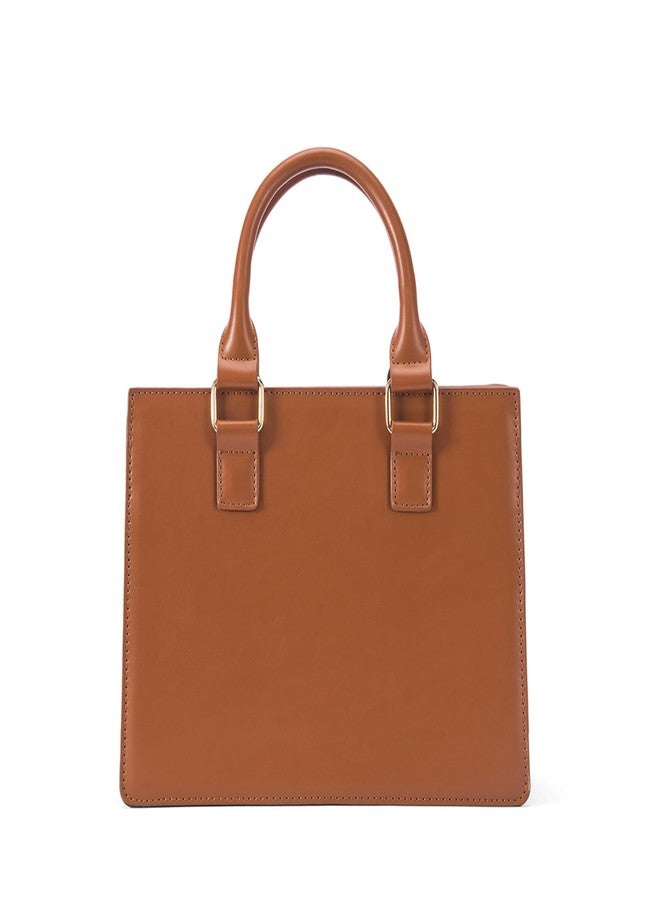 Lino Perros Monroe Petite Coffee Satchel Bag - Image 4