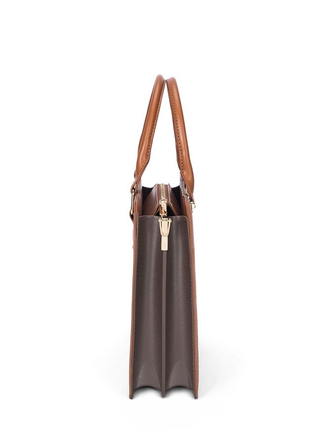 Lino Perros Monroe Petite Coffee Satchel Bag - Image 3