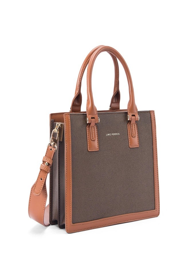 Lino Perros Monroe Petite Coffee Satchel Bag - Image 2