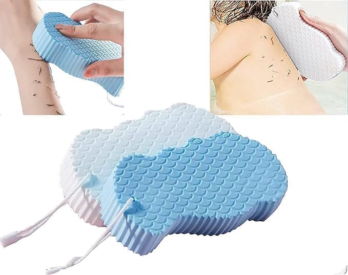 click2shop click2shop Ultra Soft Exfoliating Bath Sponge  Magic Shower Sponge  Dead Skin Remover  Gentle  Painless Scrub for Adults Kids  Pregnant Women  - Image 1