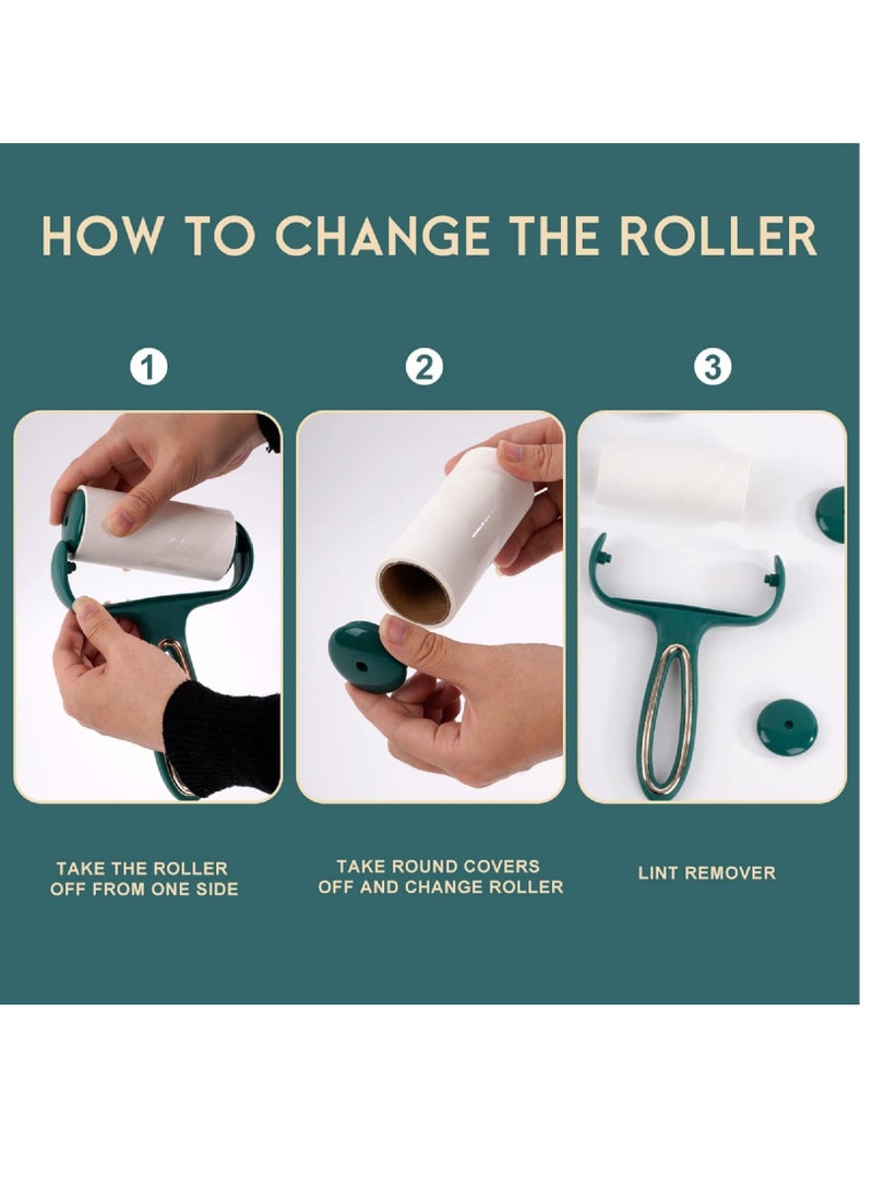 NIBEMINENT Lint Roller for Pet Hair Remover, Cat and Dog Fur Cleaning Supplies Couch, Clothes Carpet, Car Seats (5 Refills 1 Handle) - Image 2