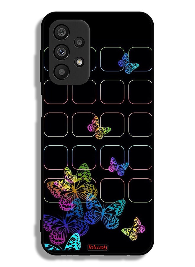 Tolwak Samsung Galaxy A23 5G Protective Case Cover Colorful Butterflies - Image 1