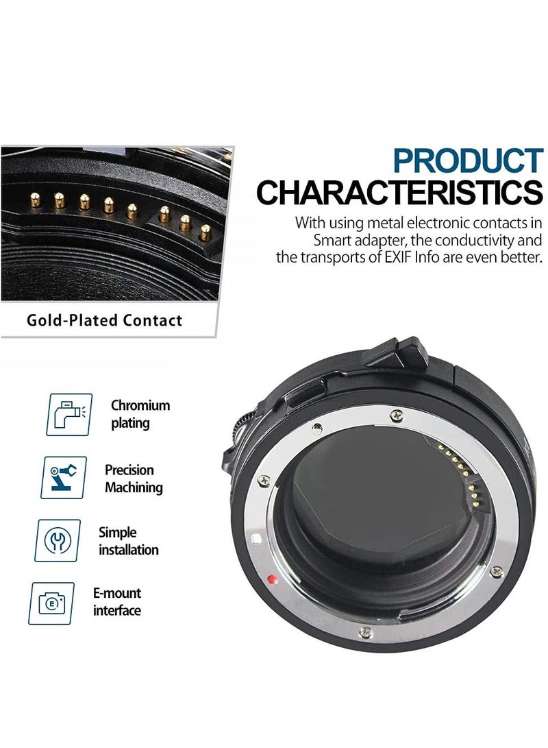 Lens Adapter EF to EOS R Mount Adapter with Drop in Variable ND Filter, Lens Mount Adapter Converter Compatible for Canon EF/EF-S Lens to RP R5 R6 Camera  - Image 5