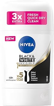 Nivea بلسم نيفيا للنساء غير المرئي الأسود والأبيض ناعم كالحرير حماية إضافية منعشة للغاية عبوة من 2 2 × 50 مل حماية لمدة 48 ساعة - Image 3