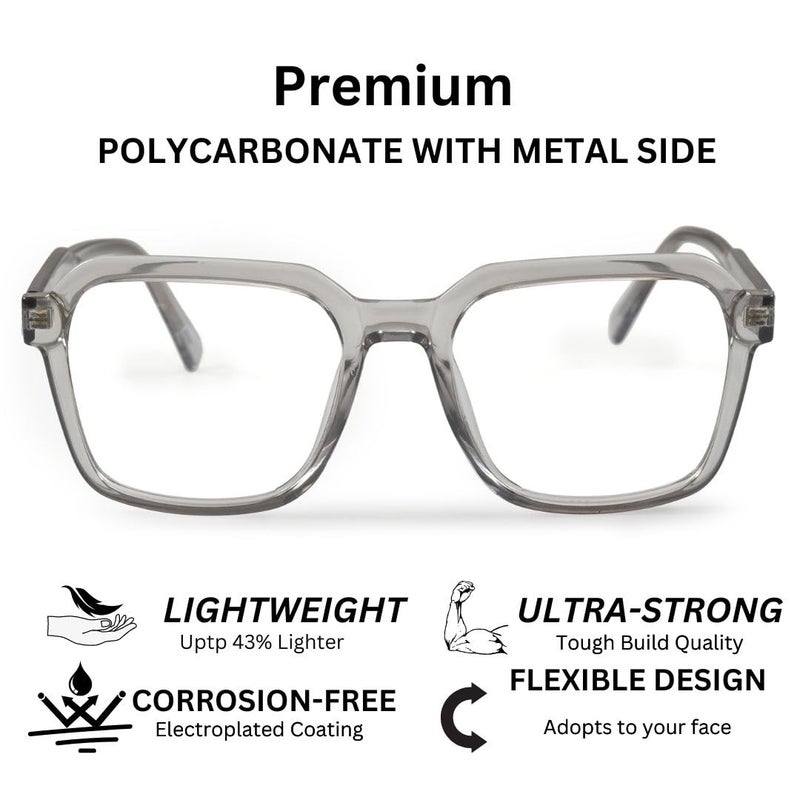 RedEx Trendy Full Rim Oversized Eye Glasses For unisex - Image 2