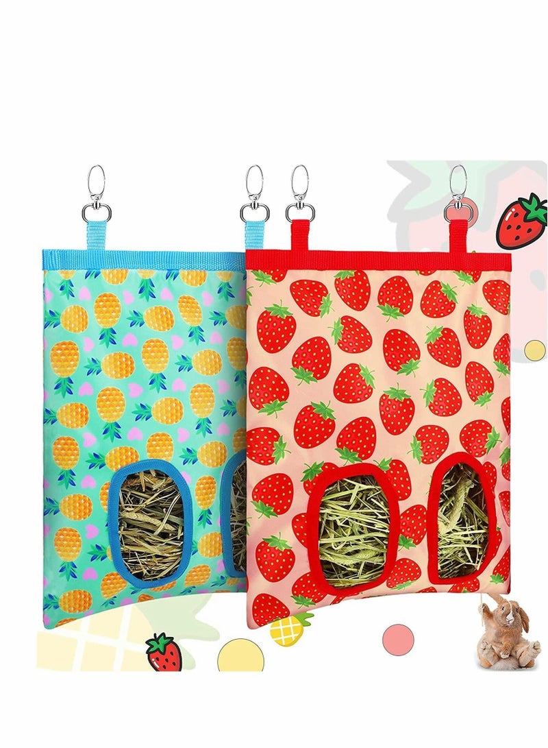 Y&D 2 Pcs Rabbit Hay Feeder Bag with Holes  - Image 1