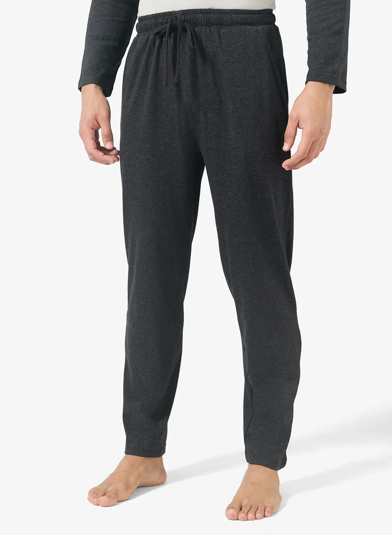 Robert Wood  Colorblock Long Sleeve T-Shirt And Pyjamas Set for Men | Best Price UAE