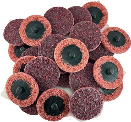 Sungold Abrasives 74913 Non Woven Surface Conditioning R-Type Quick Change Disc, 3-Inch, Maroon (25/box) - Image 1