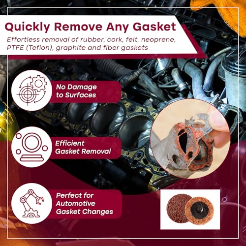 Sungold Abrasives 74913 Non Woven Surface Conditioning R-Type Quick Change Disc, 3-Inch, Maroon (25/box) - Image 5