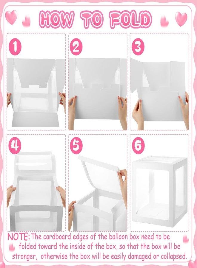 Engrowtic 20 Pcs Transparent Balloon Boxes Baby Boxes with 165 Letters Clear Balloon Box Blocks for Baby Shower Gender Reveal Grad Birthday Party Bridal Wedding Anniversary Backdrop Decoration (White) - Image 3