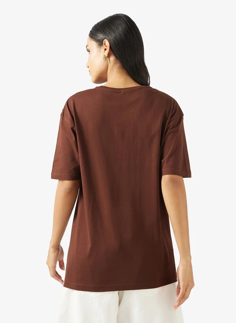 Ginger Cotton Oversize Graphic T-shirt