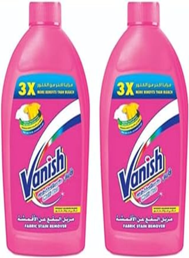 Vanish Vanish laundry stain remover liquid for white colored clothes, can be used with or without detergents & additives, 450ml - pack of 2 @15% 