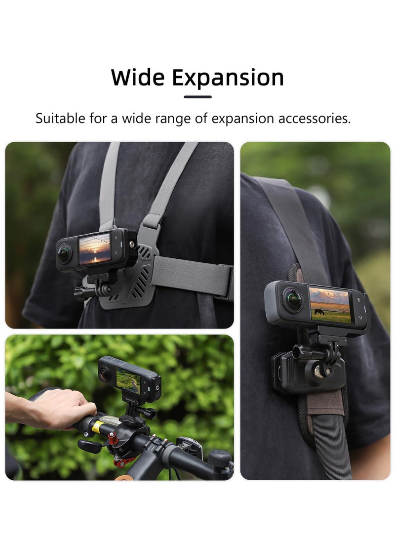 SOLARAE 360 X4 L-Type Vertical-Horizontal Action Mount for Insta360 X4, Alloy Quick Release Mount, Snap-On 2 Prong Mount and 1/4 Thread Adapter Mount, with Magnetic Adapter, Insta360 X4 Accessories - Image 4