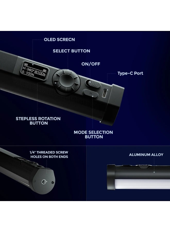 PHOTOOLEX B320S RGB Magnetic Tube Light - Image 2