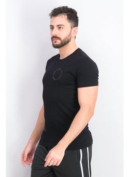 DIESEL Men Crew Neck Short Sleeve Graphic Tee, Black  - Image 4