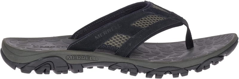 MERRELL Men's Black Suede Flip Flops - Image 1