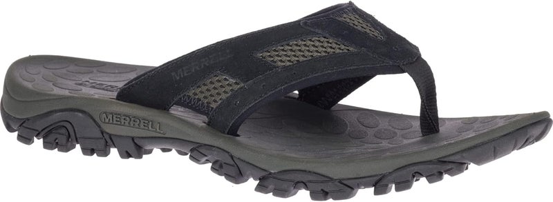 MERRELL Men's Black Suede Flip Flops - Image 2