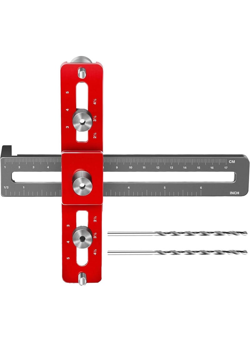 GGOOT Cabinets Hardware Handle Jigs Aluminum Cabinet Template Tool Woodworking Drilling Hole Doweling Guide Puncher Locator - Image 1