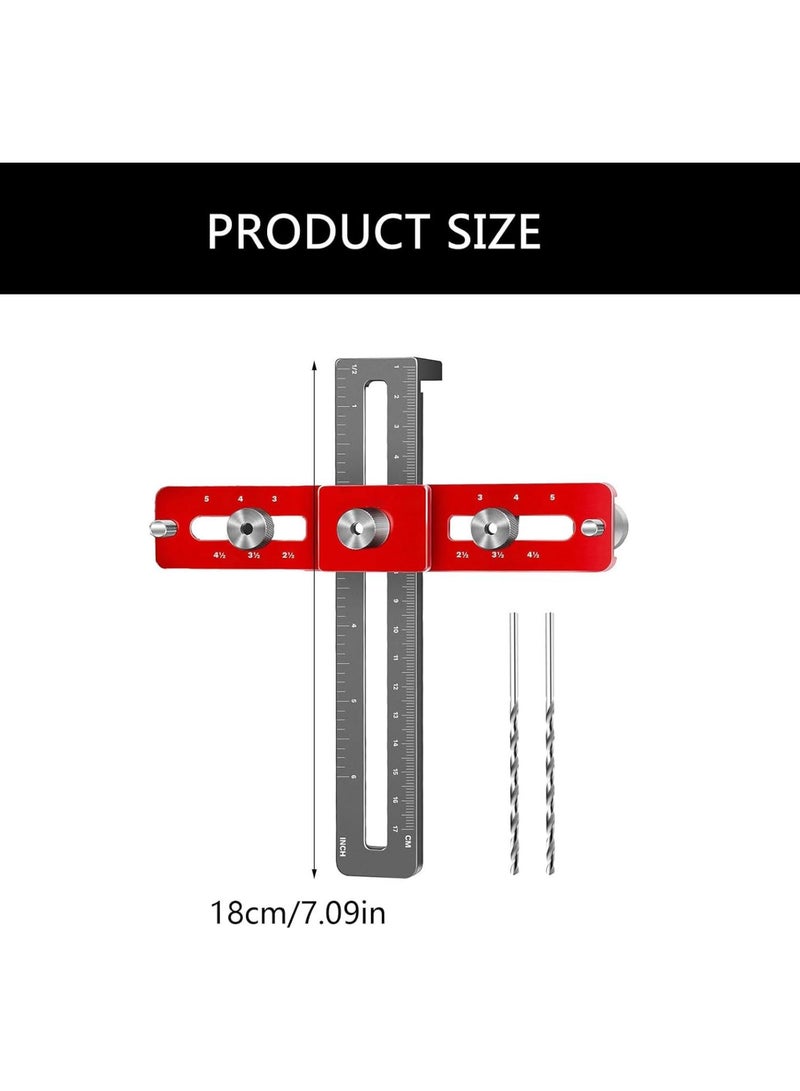 GGOOT Cabinets Hardware Handle Jigs Aluminum Cabinet Template Tool Woodworking Drilling Hole Doweling Guide Puncher Locator - Image 3