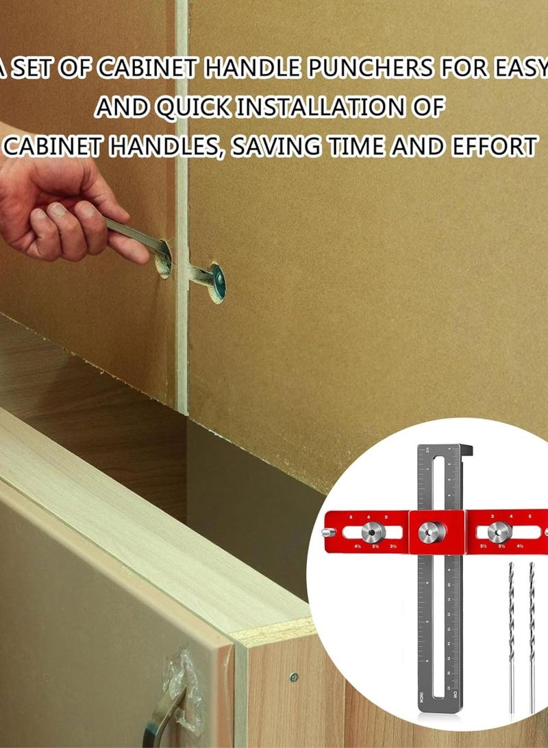 GGOOT Cabinets Hardware Handle Jigs Aluminum Cabinet Template Tool Woodworking Drilling Hole Doweling Guide Puncher Locator - Image 2