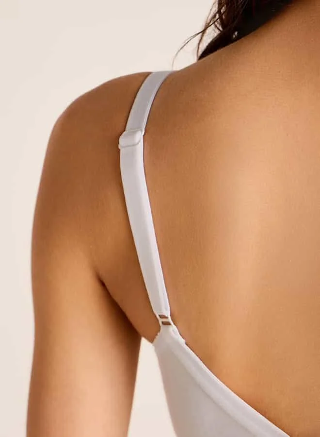 سبلاش فيڤ Adjustable Strap Bra with Hook and Eye Closure