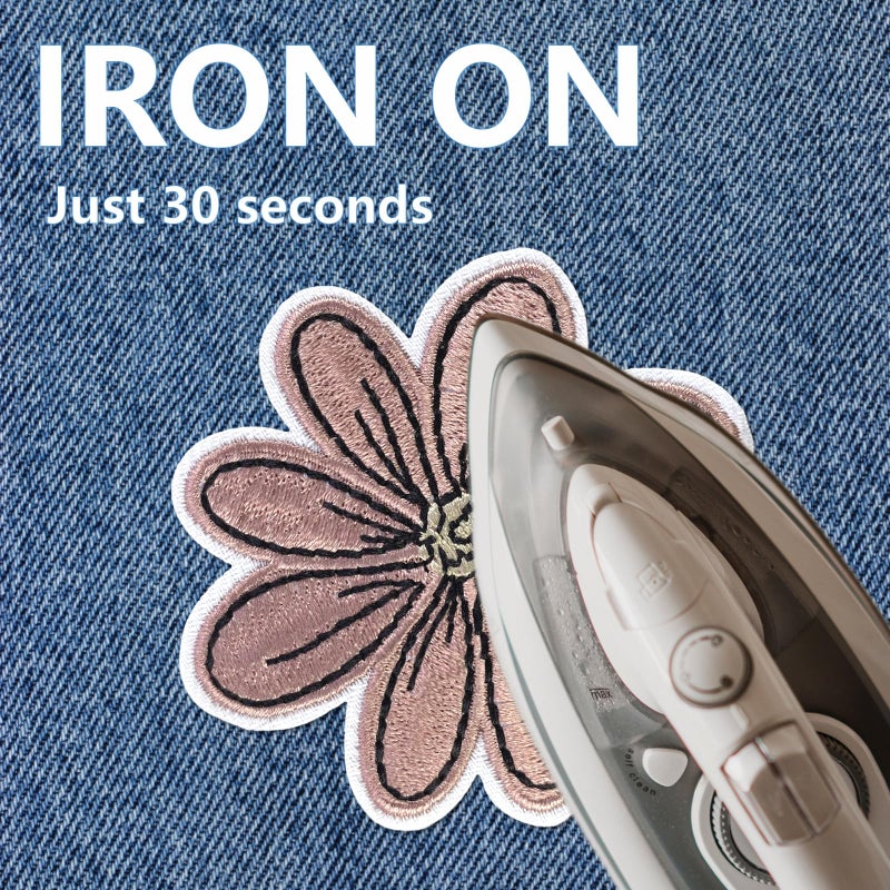 Cazzon Boho Girly Iron On Patches, Cute Embroidery Applique Patch, DIY Decorative Heat Press Patches for Jeans Jackets Clothing Backpacks Hats (Boho1 16 Pcs) - Image 3