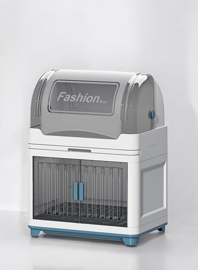 keke 2 Layer Kitchen Bowl and Plate Storage Box with Cover - Dustproof and Drainable Cutlery Rack for Tableware - Large Capacity, Sealed and Easy to Assemble - Image 1