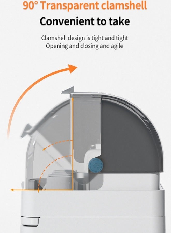 keke 2 Layer Kitchen Bowl and Plate Storage Box with Cover - Dustproof and Drainable Cutlery Rack for Tableware - Large Capacity, Sealed and Easy to Assemble - Image 4