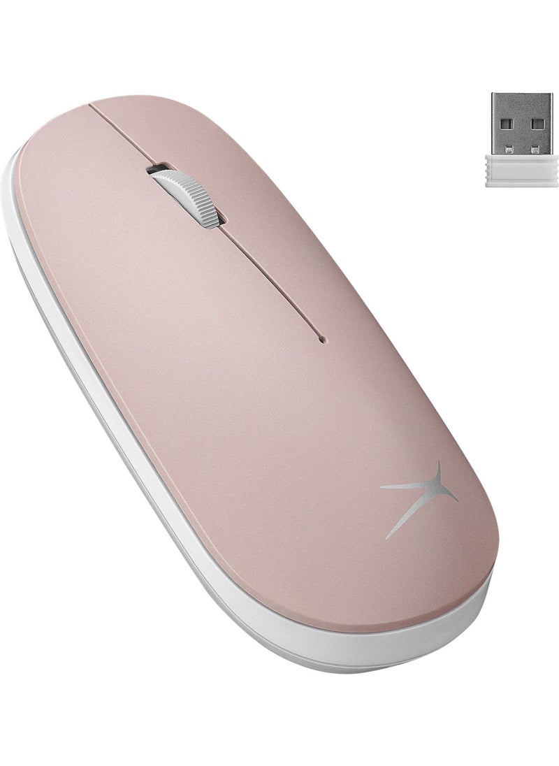 ALTECO - Altec Lansing ALBM7305 Pink 2.4GHz USB 1600DPI Wireless Mouse with Alkaline Battery - Image 1