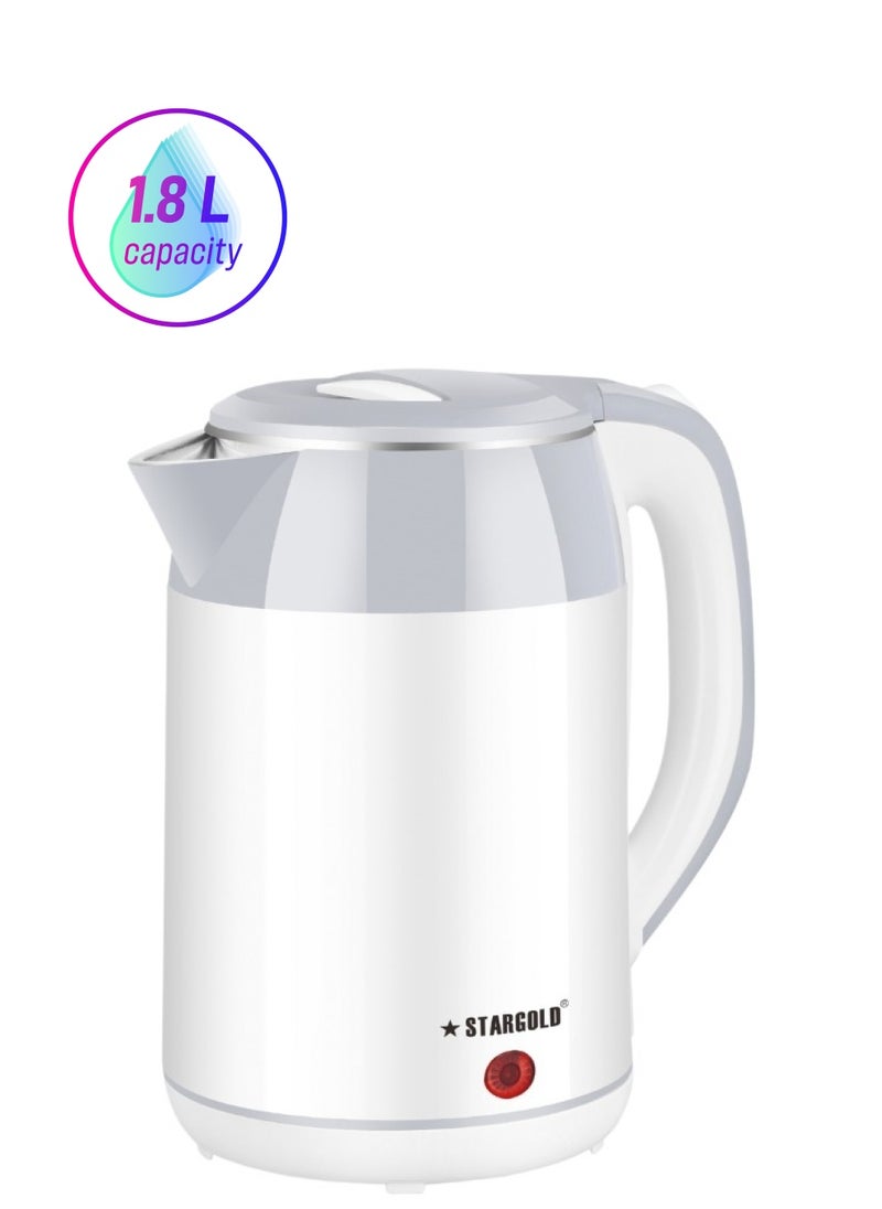 Stargold Electric Kettle 1.8L Stainless Steel, 1850-2200W, Automatic Shut-Off, Durable & Safe, Perfect For Home And Office Use  - Image 1