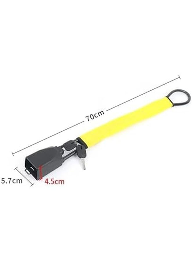 Universal Car Steering Wheel Lock with Seat Belt Buckles Anti Theft Device for Truck SUV Van RV Black - Image 3
