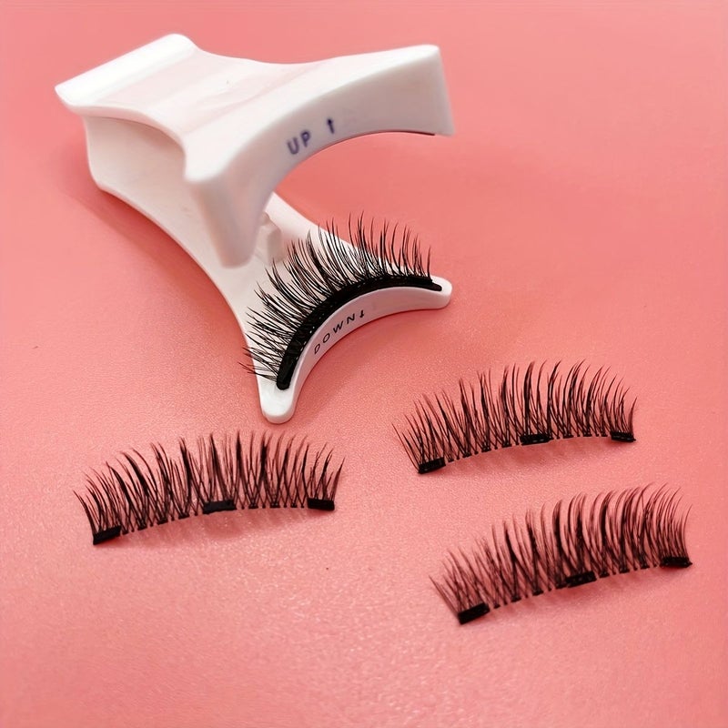 Reusable Magnetic False Eyelashes With Tweezers No Glue Cat Eye Doll Style 10 12mm - Image 1