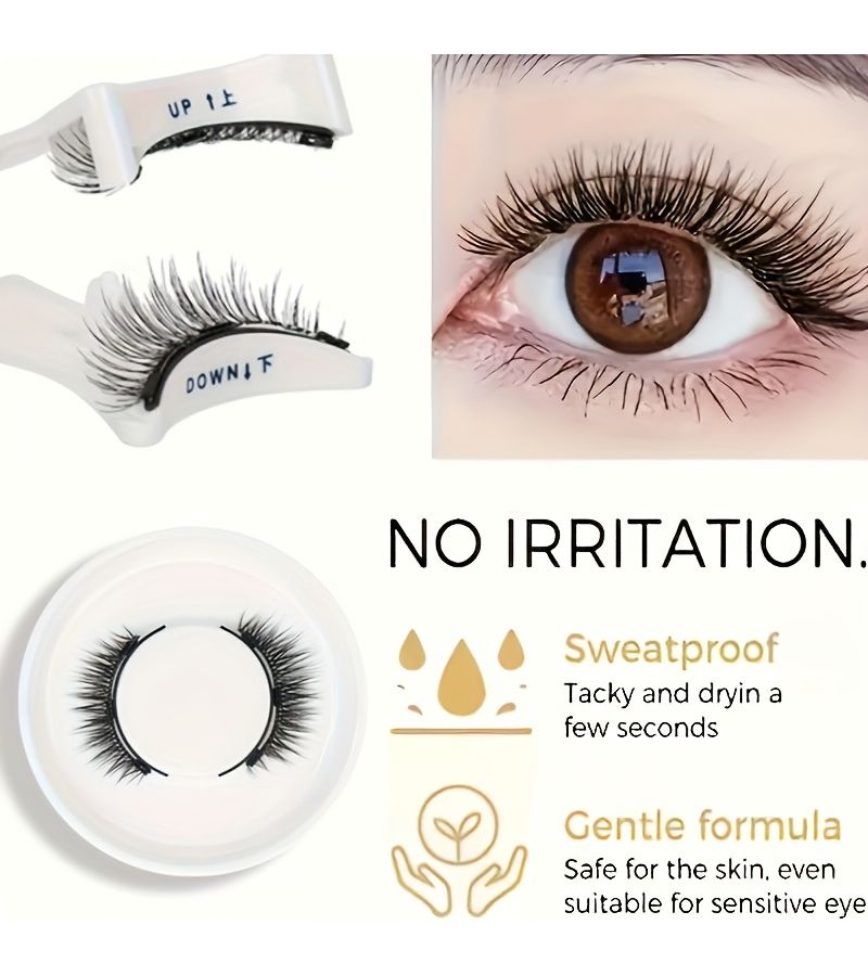 Reusable Magnetic False Eyelashes With Tweezers No Glue Cat Eye Doll Style 10 12mm - Image 5